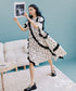 Ruffle Tape Floral Dress